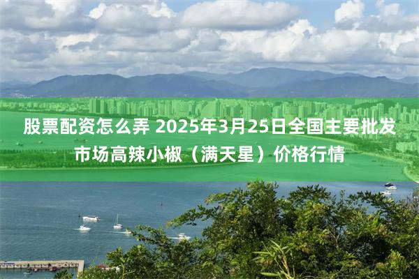 股票配资怎么弄 2025年3月25日全国主要批发市场高辣小椒（满天星）价格行情