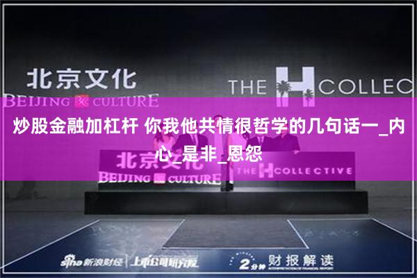 炒股金融加杠杆 你我他共情很哲学的几句话一_内心_是非_恩怨